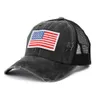 Nakış ABD Bayrağı Beyzbol Topu Şapka Yaz Snapbacks Bağımsızlık Günü Kostüm Katı Leopar Mesh Patchwork Spor Kapaklar At Kuyruğu Şapkalar Açık Balıkçılık Visor G68q4um
