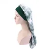 Tie Dye Print Turban Hoeden Voor Vrouwen Vrouwelijke Slaap Hoed Lange Cilindrische Beanie Caps Muslim India Hoofddeksels Make-up Tool