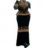 Etniska kläder sammet Autumn Winter Africa Muslim Long Maxi Dress High Quality Fashion African Lady Dresses for Women279V