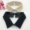 Sorority Accsory Pearl Jewelry Retro Women White Black Pearl Handmade pink green Collar Pearl Necklace For Girl Gift214v