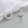 Boucles d'oreilles en diamant à la mode, Version coréenne de Simple Zircon géométrique hip-hop étudiant féminin 230K