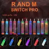 Autentisk Randm Switch Pro 2 i 1 Engångsanordning E-cigarettsats 3200 puffar 1000mAh Batteri Förfylld 7ML PODS VAPE STICK PEN LGB LED-ljusstång plus R och M