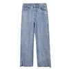 IEFB herenkleding Hoge taille rechte split jeans man's losse lente herfst Koreaanse casual vloer slepen wijde beenbroek 9Y6921 210524