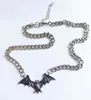 Moda Vintage Punk Gothic Bat Łańcuch Naszyjnik Dla Kobiet Zwierzęta Choker Halloween Kołnierz Hip Hop Girls Biżuteria Prezent