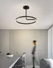 샹들리에 간단한 현대 LED 천장 샹들리에 조명 침실 조명 식당 용 램프 마운트 룸 일시 중지