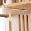 Kitchen Storage & Organization Metal Hangers 6 Hooks Rack Mug Tea Cup Holder Iron Hanging Under Cabinet Shelf Space Save