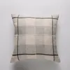 Nordic Geometric Pillow Cushion Cover Lattice Embroidery Pillowcase Cotton Linen Living Room Sofa Coffee Cushions Without Core Cushion/Decor