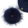 Geebro Winter's Winter Beanie Dzianiny żebrowane Czapki Kapelusz z pompom Cap Solid Color Sloot Hats Skullies Chapeu Feminino DQ42 211229