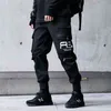 하라주쿠 바지 남자 블랙 조깅 스웨트 힙합 빈티지 패션 하이 스트리트 세련된 남성화물 100 % 폴리 에스터 210715