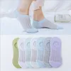 Summer thin breathable glass yarn women's socks & Hosiery FLW051 fashion lady gift Shallow mouth Japanese sweat PlaidStockings