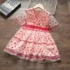 Summer Baby Girls Clothing 0-4Y Toddler Newborn Baby Girls Dress Dot Embroidery Party Birthday Dress For Girls pink Q0716