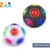 7cm Rainbow Puzzle Ball Fidgets Toys OPP Bag Packing Cube Magic Rainbows Balls Puzzles Bundle Stress Fidget Brain Teasers Games for Kids 12 holes 0229