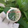 Perfect Wristwatches 3KF waches 5168G-010 5168 42mm waterproof Green Dial Caliber 324 S C Movement Mechanical Transparent Automatic Natural rubber strap Mens Watch