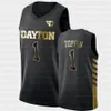 Dayton Flyers NCAA Black Golden Edition Jersey 0 Rodney Chatman 1 OBI Toppin Watson Landers Crutcher Antetokounmpo Tshimanga Mikesell Cohill Johill