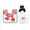 Christmas Elf Toilet Seat Cover and Mat Bathroom Set Festive Xmas Novelty Home Decor Party Accessories 3pcs