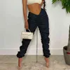 Weird Puss Stacked Mid Taille Sarouel Femmes Hipster Casual Lace Up Hip Hop Jogger Fitness Pantalon Automne Rue Pantalon De Jogging Y211115