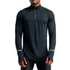 T-shirts pour hommes Sports Entraînement de basket-ball à manches longues Courir Vêtements à séchage rapide Casual Loose Elastic Fiess Tees Plus Taille M-3XL