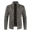 Aiopeson Autumn Winter Jacket Men Coates Solid Slim Fide Spesso Casual Stand Casual Collar Zip 210811