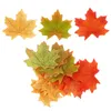 Decorative Flowers & Wreaths Orange/Green/Yellow 100pcs/set Artificial Garland Silk Autumn Fall Leaves For Wedding Garden Decor D