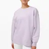 Yogakläder Oversized dam huvtröjor Kort rundhalsad tröja Hög elastisk Lös Sport Yoga Fitness långärmad crop top Sweatshirts