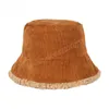 Chapeaux en laine d'agneau chaud femme fausse fourrure hiver femmes seau casquettes en plein air Double face soleil Panama dame chapeau