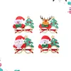 Party Decoration 4pcs Christmas Eyeglasses Creative Eye Glasses Po Props Costume (Santa+ Snowman + Deer Bear)