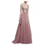 Kvinnor Formell Bröllop Bridesmaid Lång Klänning Solid Half Sleeve Kvinna Party Dress Ladies Elegant Maxi Lace Vestidos