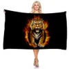 Animal Tiger Bear Panda Beach Towel 3D Digitale printen Rechthoekige badhanddoeken Microvezel handdoek5891520