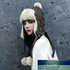 Hiver froid femmes tricot Ushanka chapeau casquettes neige filles épais chaud protecteur d'oreille bombardier chapeaux de fourrure prix usine conception experte qualité dernier style statut d'origine