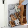 家庭用家具組み合わせ折りたたみ式靴台シンプルな靴のキャビネットの靴の壁掛けの収納ラックオーガナイザー210609