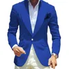 2 sztuka Slim Fit Casual Garnitury dla mężczyzn z Peaked Lapel One Butt Custom Wedding Tuxedo dla Groomsmen Mężczyzna Moda Ubrania Zestaw X0909