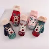 Five Fingers Gloves 1 Pairs Winter Warm Christmas Gifts Stocking Stuffers For Women Touchscreen Elk Design Ski Riding Plush Mitte