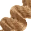 IShow Ombre Color Hair Weaves Weft Extensions 3 Bunds med spetsstängning T1B27 T1B99J Body Wave Human Hair rakt brun Ginge8465005