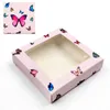 Faux Cils Boîte D'emballage Papillon Impression Cils Stockage Boîtes De Papier Chambre Bureau Bijoux Stockage Fournitures Anti-Poussière BH6218 WLY