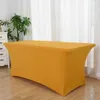 21 Colours Wedding Spandex Table Cloth Cover Linen Lycra Rectangle el Banquet Party Meeting Room Decoration 211103