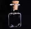 2021 جميل زجاجة صغيرة زجاجية صغيرة واضحة زجاج فارغ متمنيا رسالة القارورة مع كورك سدادة 25 ملليمتر حاوية صغيرة