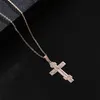 Pendant Necklaces Shamty Rose Gold Color Orthodox Christianity Church Eternal Cross Christian Jewelry Inspirational