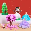 Kit de cristal DIY de papel de árbol de novedad de crecimiento rápido para decoración de fiestas para niños