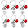 UPDATE Teacher Thank You Heart key ring Owl Flower Charm Stainless Steel Keychain holder bag hangs Women men Teachers'day fashion jewelry Will and sandy