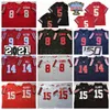 NCAA Ohio State Buckeyes College Football 14 KJ Hill Jersey 8 Trey Sermon 9 Binjimen Victor 5 Garrett Wilson 15 Ezekiel Elliott University Black Red White Team Color