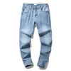 Projektant Palm Mężczyźni Drukowanie Jeans Długie Spodnie Ripped Biker Jean Slim Fit Motocykl Denim Marka Moda Hip Hop Męskie Prosto Skinny Plam Luźne Haftowane