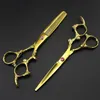 Japon professionnel 440c 6 039039 Gold Dragon Hair Ciseaux Haircut Curber Barber Haircutting Coute Cisqueurs Coiffure 25577948