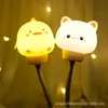 Home LED Chlidren USB Night Light Cute Cartoon NightLamp Orso Telecomando per Baby Kid Bedroom Decor Lampada da comodino Regalo di Natale