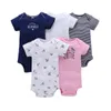 5 Stuks / Pack Born Baby Boy Girl Bodysuit 100% Katoen Kwaliteit Ropa de Bebe Infant Baby Jumpsuits 3/6-24 Maanden 220211