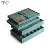Smyckesring Display Organiser Case Tray Necklace Holder Earrings Rings Storage Box Showcase Jewelry Stand Holder