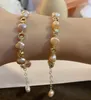 Beaded Strands Designer high quality fashion lady lovers pearl bracelet with special shape fresh water color trend