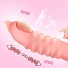 Nxy Sex Vibrators Secure Silicone Dildo Réaliste Langue Lécher Trilling Télescopique g Spot Stimulateur Jouets pour Femmes 1217