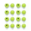 50pcs / mycket grön 11x10mm akryl pärlor rund sport tennisboll spacer pärla 4mm hål passform för armband halsband DIY smycken gör