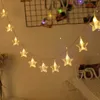 6 m a forma di stella foto clip LED luci della stringa fata ghirlanda decorazioni natalizie per stanza all'aperto via Navidad Natal Noel Decor Y0720
