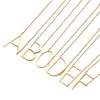 Großer AZ Gold anfängliche Halsketten Edelstahl Großer Buchstaben Anhänger Halskette Monogramm Geschenke Schmuck 1010353